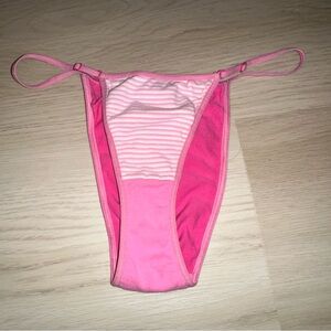 Vintage Y2K Victorias Secret PINK M/L Adjustable Strappy Bikini Cotton Panty
